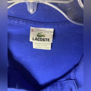 Blue LaCoste Polo Size 9 or Size XL